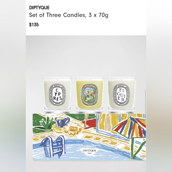 NIB. Diptyque Candle Set - Picture 2 of 3